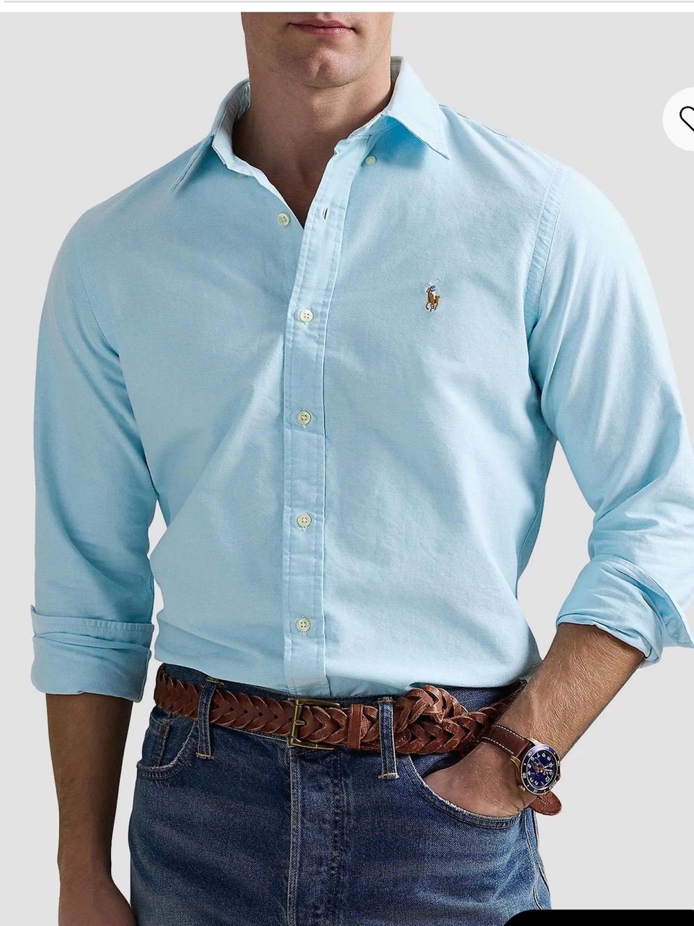 Polo Ralph Lauren Light Blue Button-Down Oxford Shirt size L
